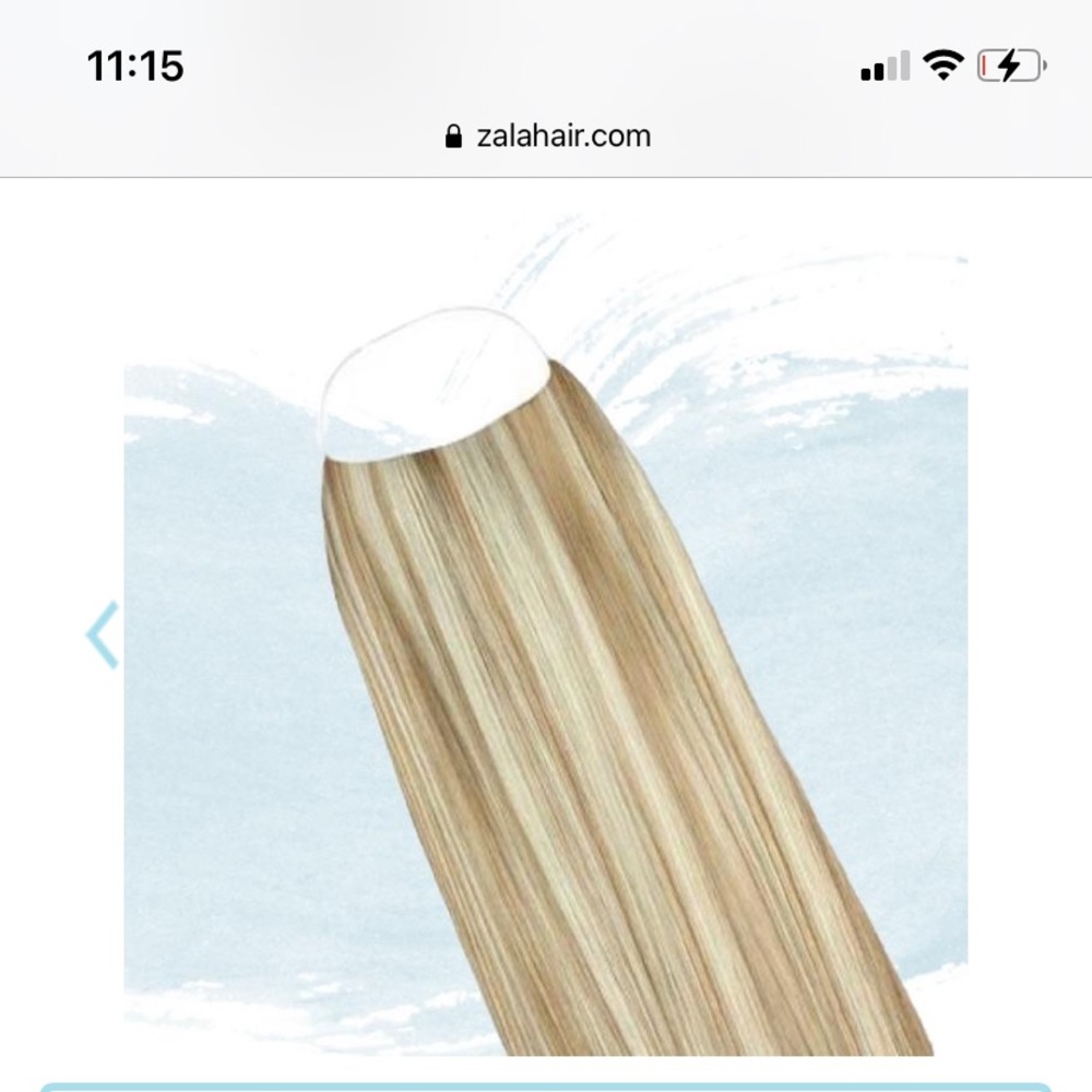 Halo blonde hair extensions 16”